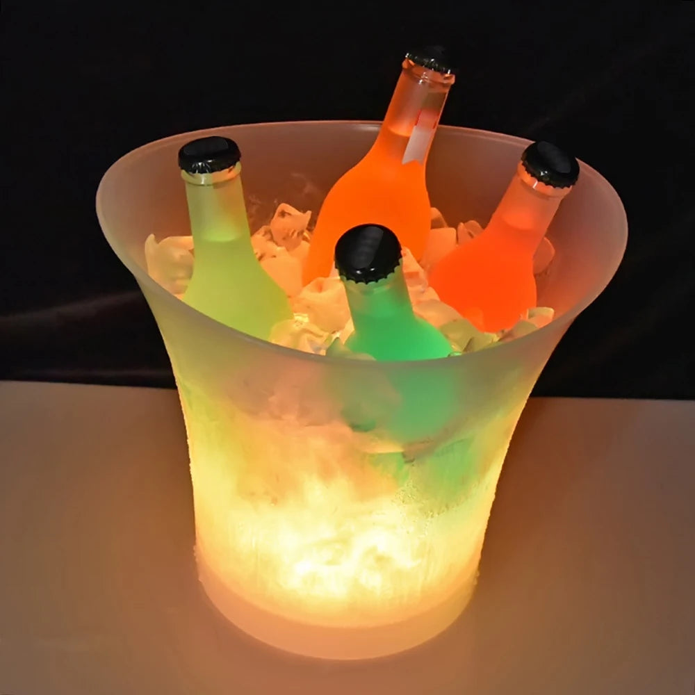 Cubo de Hielo Luminoso Hielera