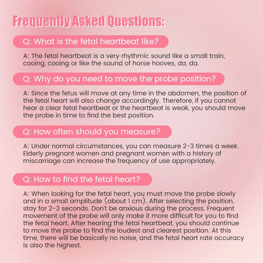 Detector De Frecuencia Cardíaca Doppler Fetal Portátil