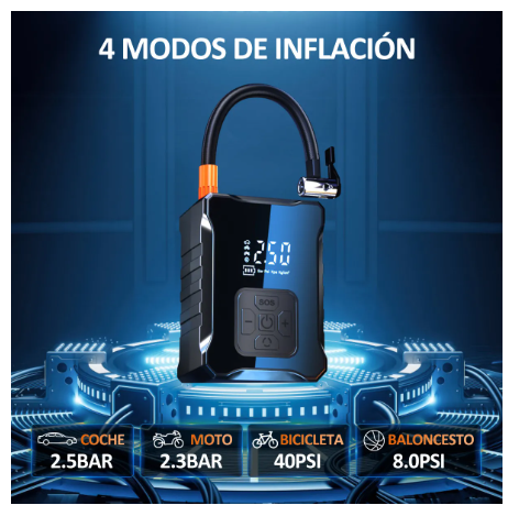 Inflador Portátil Inteligente