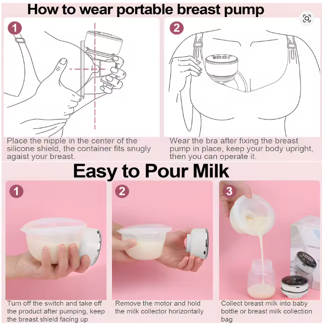 Extractor de Leche Portátil Electrico Manos libres  USB