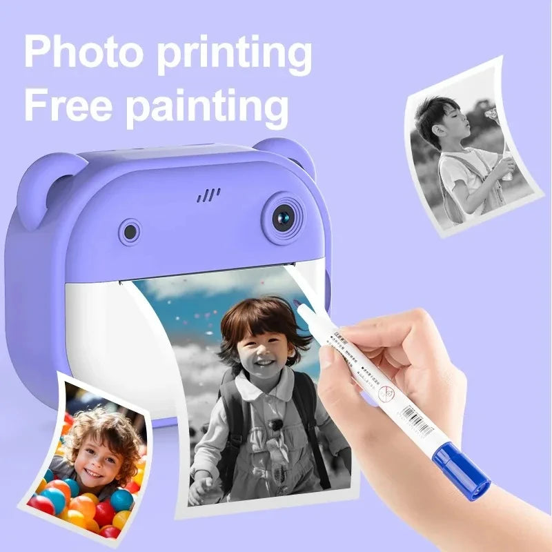 Cámara con Impresion Instantánea para Niños Fotos y Videos