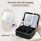 Estuche de maquillaje con espejo LED