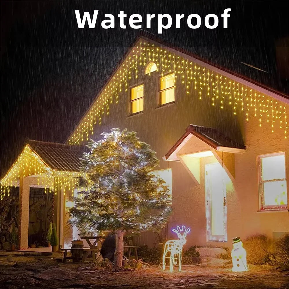 Luces de Navidad con Panel Solar 200 Focos Led