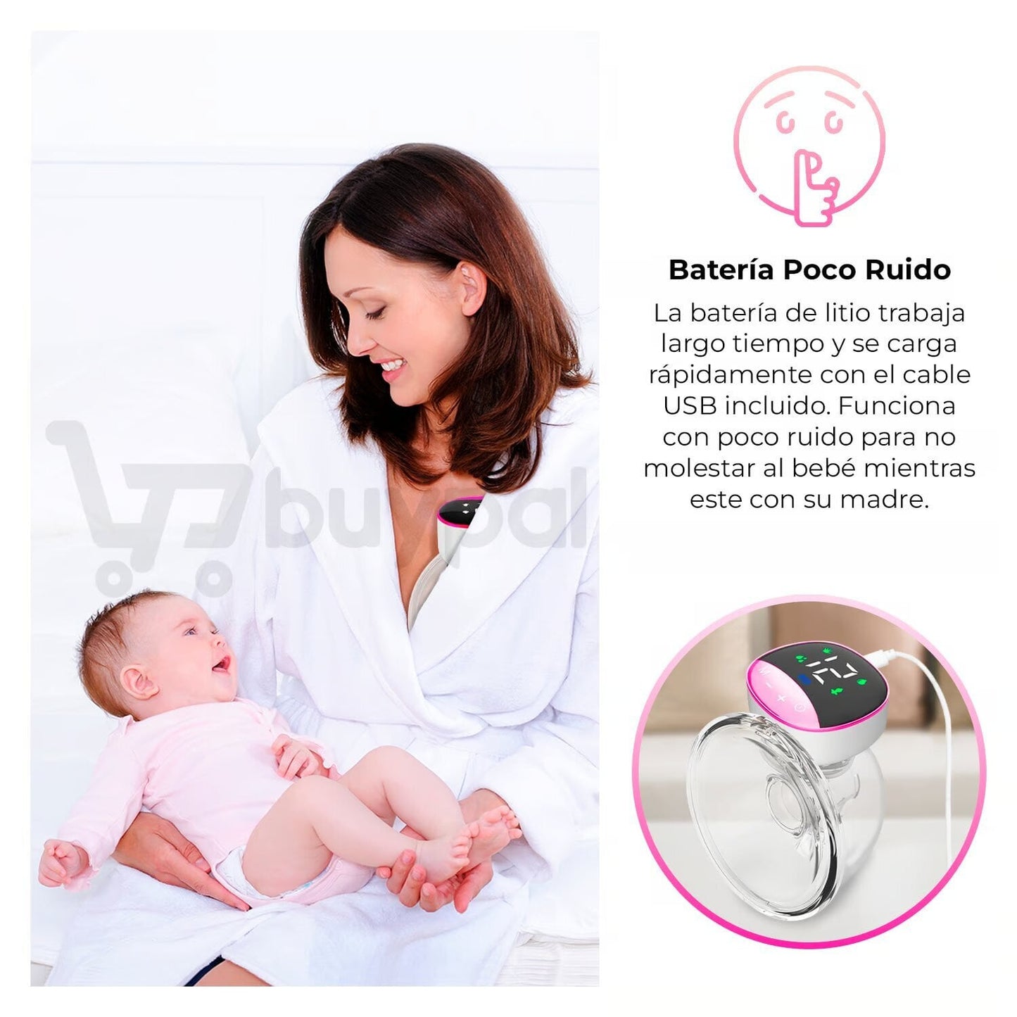 Extractor de Leche Eléctrico Portátil para Bebe Manos Libres